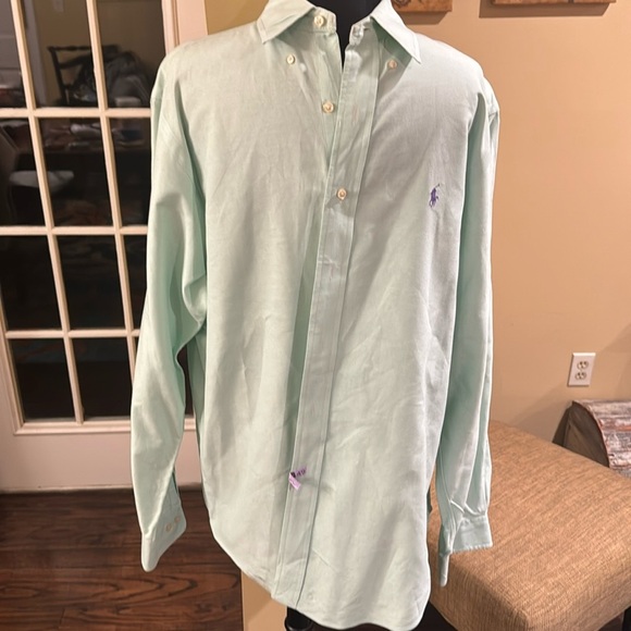 Polo Ralph Lauren Other - Polo Ralph Lauren  Classic Fit Button‎ Down Oxford Mint Green With Purple Pony